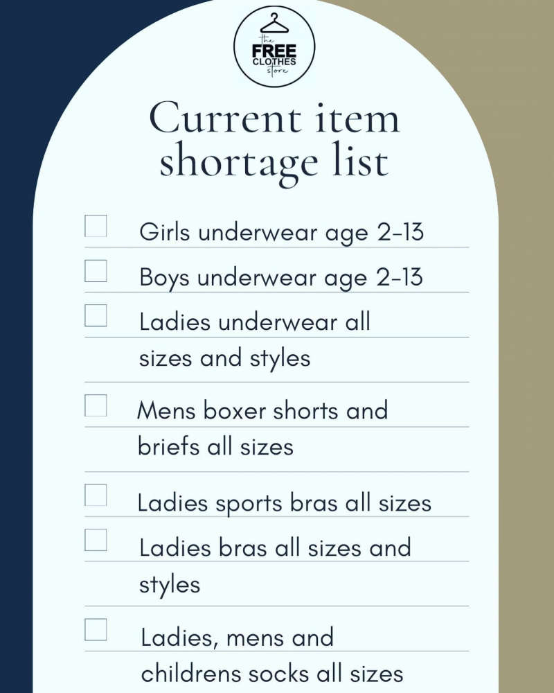 Items they are short of